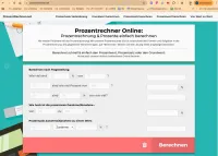 Prozentrechner.de vereinfacht Alltagsmathematik kostenlos