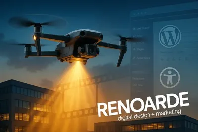 Renoarde Werbeagentur Regensburg: Konoreife Imagefilme und barrierefreie Dokumente Kinoreife Imagefilme mit der Drohne Mavic 4 Pro & barrierefreie Kommunikation von RENOARDE