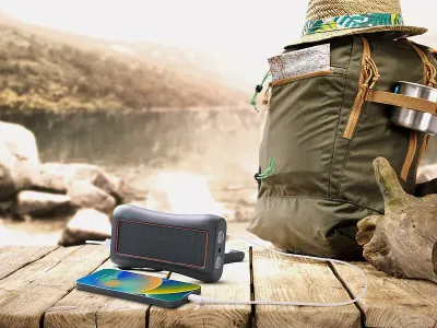 revolt Kurbel-Dynamo-Powerbank PB-50.k mit Solarpanel (Die Bildrechte liegen bei dem Verfasser der Mitteilung.) revolt Kurbel-Dynamo-Powerbank PB-50.k mit Solarpanel