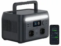 revolt Tragbare Powerstation & Solargenerator HSG-400, 512 Wh, USV, App, 600 Watt, www.pearl.de revolt Tragbare Powerstation & Solargenerator HSG-400