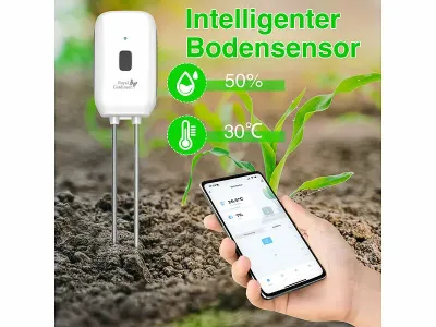 Royal Gardineer Smarter Boden-Feuchtigkeits- & Temperatur-Sensor SUN-100