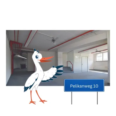 Ein Blick aus der Vogelperspektive auf den Pelikanweg