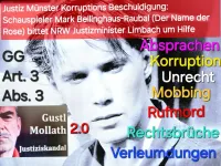 Der Schauspieler Mark Bellinghaus-Raubal & Gustl Mollath haben etwas gemeinsam: Einen unfassbar perfiden, menschenverachtenden Justizskandal Öffentlicher Appell an NRW Justizminister Benjamin Limbach von Justizopfer Münster Mark Bellinghaus-Raubal