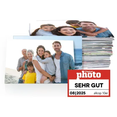 SEHR GUT im Digital Photo "Fotoabzüge" Test für allcop