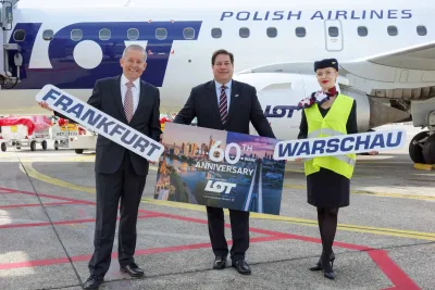 Seit 60 Jahren verbindet LOT Polish Airlines Frankfurt mit Warschau. LOT Polish Airlines feiert 60 Jahre Flüge zwischen Frankfurt und Warschau