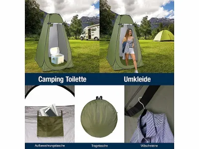 Semptec Urban Survival Technology Tragbares Pop-Up-Dusch-, Toiletten- und Umkleide-Zelt