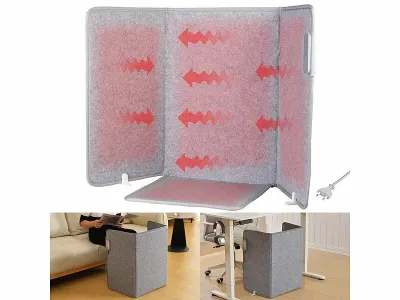 Sichler Haushaltsgeräte Faltbares 2in1-Infrarot-Heizpanel mit Fußmatte, 65 °C, www.pearl.de Sichler Haushaltsgeräte Faltbares 2in1-Infrarot-Heizpanel mit Fußmatte
