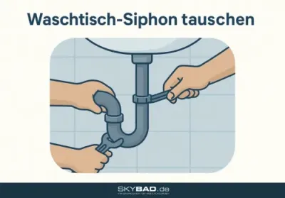 Siphon tauschen Waschtisch-Siphon erneuern