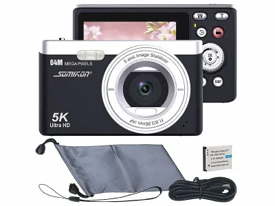 Somikon Digitale Kompaktkamera mit 64 MP