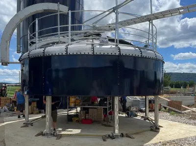 Spindelhubgetriebe ersetzen Kran im Silobau