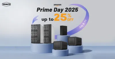 TerraMaster Prime Day Angebote im Juli 2025 Amazon Prime Day 2025: TerraMaster bietet bis zu 25% Rabatt auf verschiedene Speicherlösungen