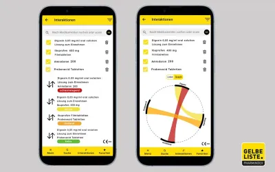 Mit Gelbe Liste Pharmindex App ab sofort Interaktionsprüfungen möglich
