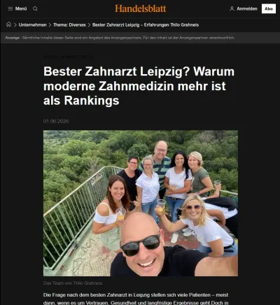 Thilo Gr. Moderne Zahnarzt Handelsblatt-Firmenporträt: Zahnarztkompetenz und Patientenvertrauen im Fokus