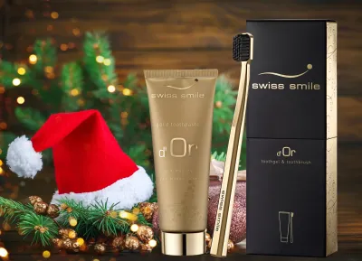 Was für eine tolle Überraschung hat sich der Nikolaus denn da ausgedacht? Ein goldenes Zahnputz-Set Bald kommt der Nikolaus!