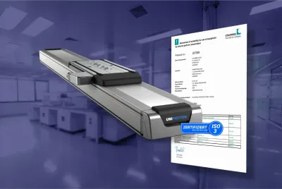 UNIMOTION erhält die ISO 3 Reinraum-Zertifizierung für CTL-Lineareinheiten UNIMOTION erhält die ISO 3 Reinraum-Zertifizierung für CTL-Lineareinheiten