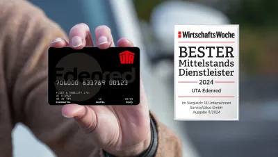 UTA Edenred ist zum vierten Mal in Folge "Bester Mittelstandsdienstleister" im Tankkarten-Segment UTA Edenred zum vierten Mal bester Dienstleister für den Mittelstand