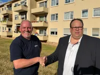 (v. l. Georg Meyer, Geschäftsführer der SMART-KLIMA GmbH und Alexander Kartmann, Geschäftsführer der Energiewende- Herausforderung für die Wohnungswirtschaft?