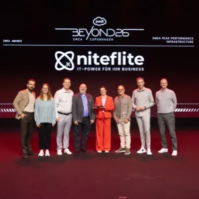Verleihung des EMEA Peak Performance – Infrastructure Award für niteflite niteflite gewinnt Pax8 Beyond Award für Infrastruktur