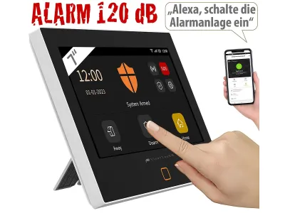 VisorTech WLAN-/4G-Alarmanlage XMD-5500.wifi, IPS-Touch-Display