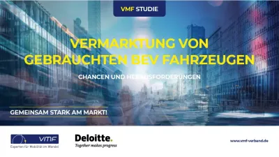 VMF-Studie: Vermarktung gebrauchter E-Fahrzeuge wird zum strategischen Erfolgsfaktor