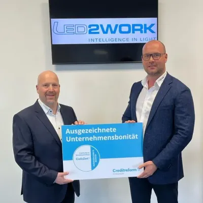 LED2WORK erhält Creditreform Bonitätszertifikat