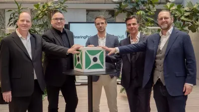 v.r.n.l: Daniel Linder, Roland Ehlies, Tom Lienhart, Michael Langhoff, Robert Reichardt HiScout und BearingPoint stärken gemeinsam die Resilienz der öffentlichen Verwaltung