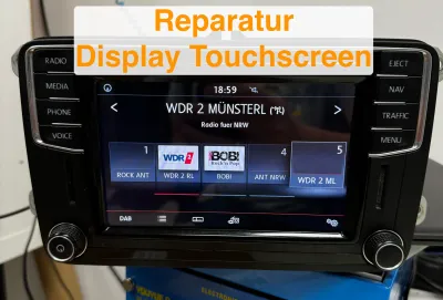 VW Navi MIB STD2 Discover Media Touchscreen Display Navigation Reparatur Defekte Touchscreens bei VW & Skoda: Reparaturservice behebt Ghost Touch-Problem zuverlässig