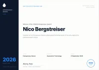 Nico Bergstreiser erhält Entrepreneur Award 2026