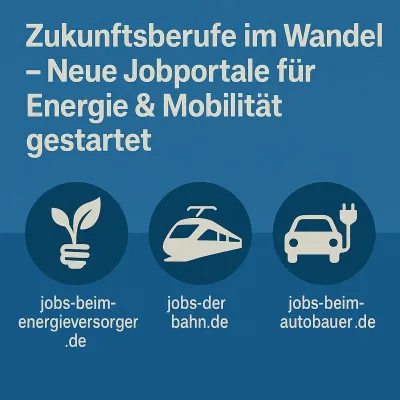Neue Jobportale für Energie, Bahn & Auto starten jetzt